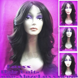 Virgin Hair Unit WIG Middle Free Part 16 Inch Lace Front Celebrity Wigs Kim Kardashian Wig Look New Hair Trend Long Pretty Beautiful Hair
