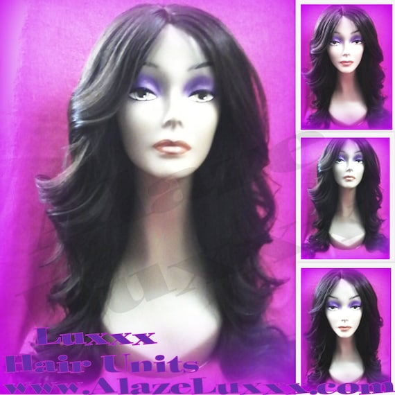 Virgin Hair Unit Wig Middle Free Part 16 Inch Lace Front Etsy