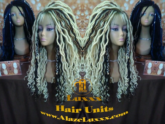 Goddess Faux Dread Locs Wig Unit Blonde 613 27 Wavy New Etsy