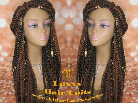 Brown Large Senegalese Twist Wig Unit Big Straight Long Etsy