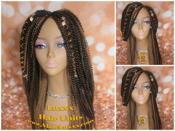 Straight Senegalese Twist Wig Unit Medium Small Long Blonde Etsy