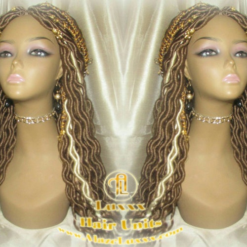Headband Wig Long 20in Passion Twist Black 1B Mini Small  display picture 1