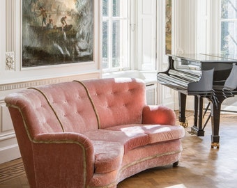 Fabric design! So romantic...VELLUTO GELATO*Velvet Chenille Velour Fabric by the Meter Upholstery Fabric Carlucci 8 Colors