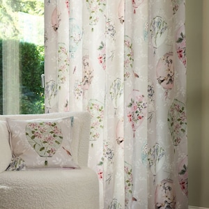 WESTBAY 100% Cotton Satin Printed Lanterns Japan By the Meter Curtain Curtain Jab