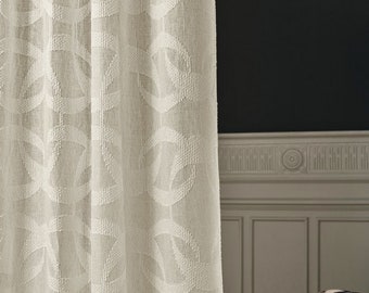 UNCHAIN MY HEART*creme Linen curtain 2.95 meters high by the meter Carlucci