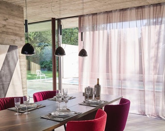 ANY* leichter Stoff für Gardine rosé Meterware 3 Meter hoch Jab curtain Gardine Vorhang