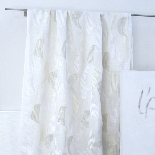 MATISSE METAL*Linen luxury white curtain curtain Nya Nordiska