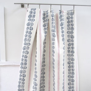 SALE% BOLZANO Linen Fabric Borders Alpine Country Country House Sold by the Meter fabric tissu curtain Nya Nordiska 2 Colors