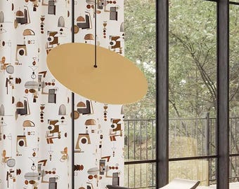 EBBA* Bauhaus lässt grüssen,,,mid century Avantgarde bestickter Gardinen-Stoff 3 Farben Nya Nordiska