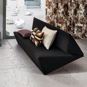 fabric design! SPELLBOUND*woven Bouclé upholstery fabric cover upholstery black sold by the meter Carlucci