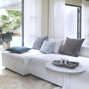 PURE VISION*Sold by the meter fabric cover upholstery cord white decorative upholstery Chivasso /Jab