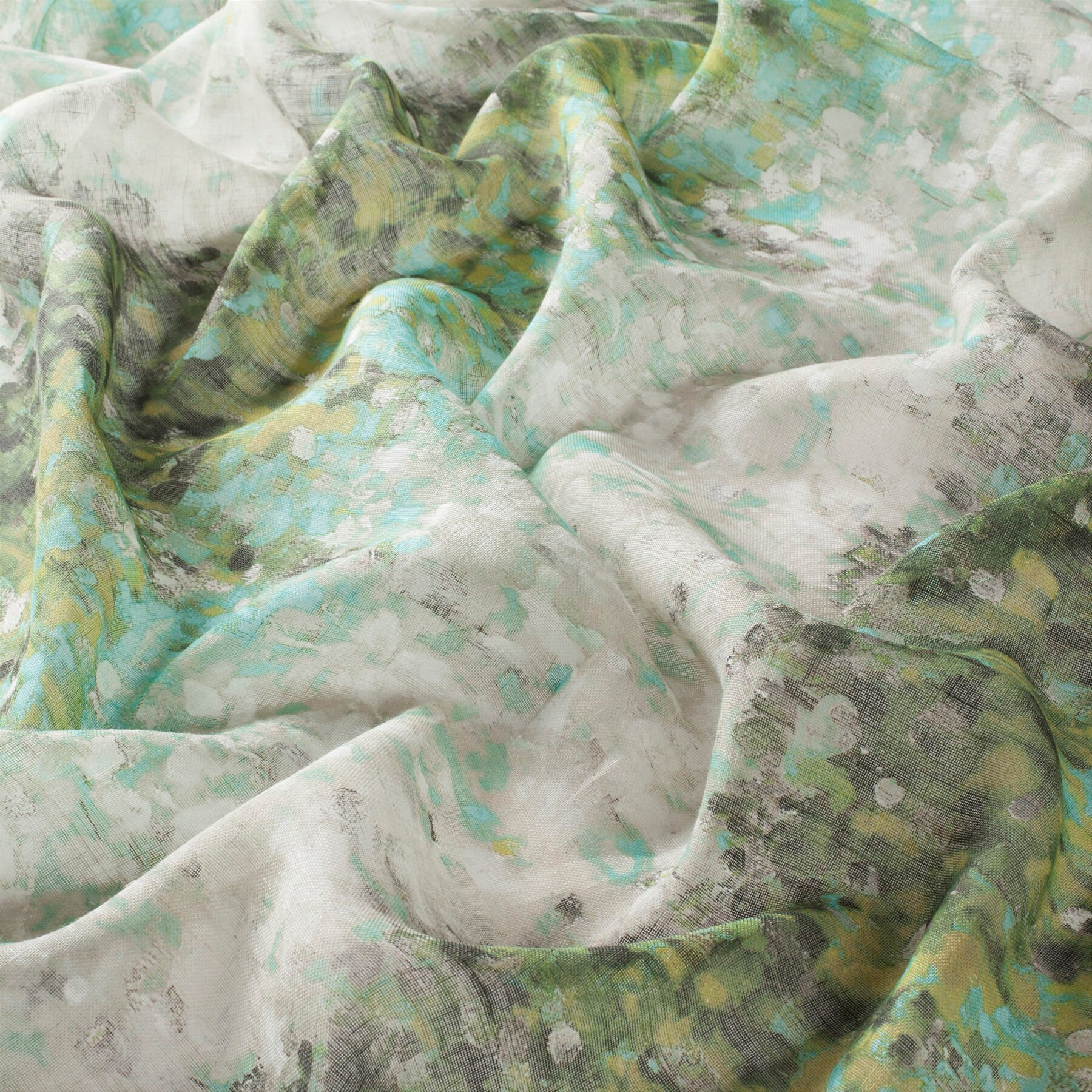 Tissu Rideau Meridiano - 4 Mètres De Large, 3 Mètres De Haut - Lin Et Polyester, Couleur Off-white