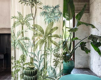 1 piece at 50% off TROPICAL BREAK* LUXURY Panel Linen embroidered 3.10 meters x 140 cm wide by Chivasso