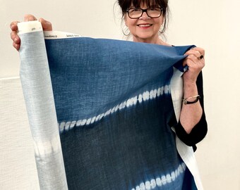 TOC VERS STRIPE* Fabric by the meter, outdoor upholstery indigo blue, Ralph Lauren