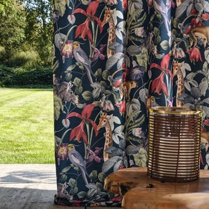 stoffdesign!EXOTIC*Outdoor cover printed exotic flowers fabric sold by the meter 3 colors