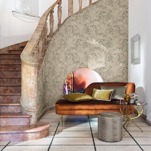 Fabric design!&quot; PISTOIA VELVET*printed fabric velvet orange upholstery by the meter Carlucci