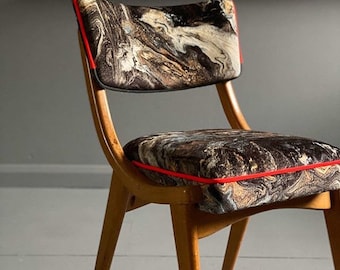 OUTERSPACE*Avantgarde Stoff Polster Samt Velours Velvet upholstery Bezug Meterware marmoriert fabric Carlucci 4 Farben