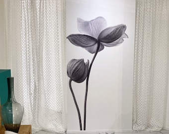 WHITE LOOP*mesh fabric 3 meters high fabric transparent curtain Chivasso by JAB 5 colors