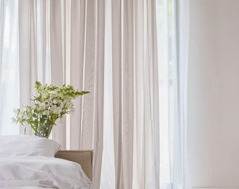 BALSAM*Stoff  Meterware Gardinenstoff 3,20 Meter hoch Voile Wohnzimmer 5 Farben Gardisette