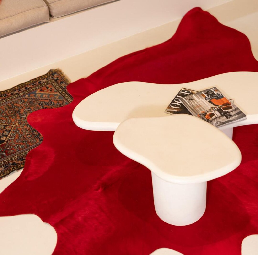 Extravagant, Large Colored Red Cowhide Peau De Vache Cowhide/6 Colors ...