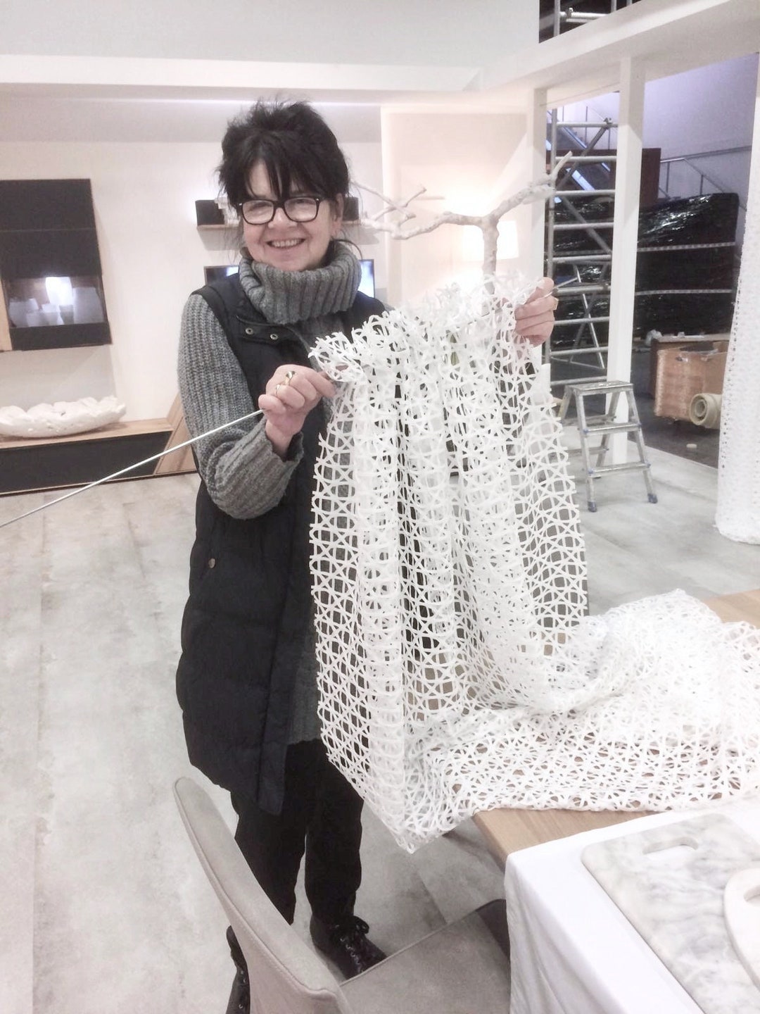 WHITE LOOP by the Meter/fabric/3 Meters High/fabric/tissu/ White ...