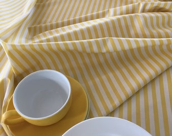 SALE SAMBA* 100% cotton white-yellow stripes curtain sold by the meter 6 colors Nya Nordiska