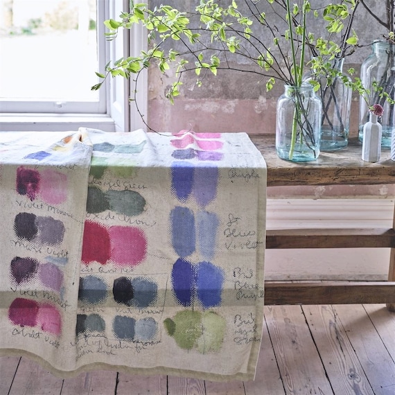 MIXED TONES Canvasluxury 100 Linen Blanket Plaid Throw John Derian by Designers Guild Etsy Canada
