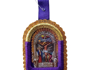 Lot 10 Señor de los Milagros Peruvian Detente: Blessed Religious Decor