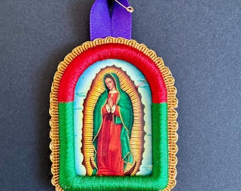 Señor de los Milagros & Virgen de Guadalupe Catholic Protection Charm