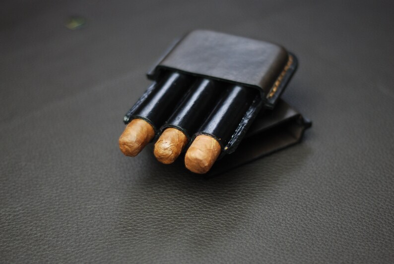 Personalized Cigars Case Leather Cigar Holder Travel Accessories