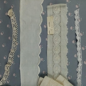 Merletto e rifiniture francesi antichi, inizio XX secolo. effimere, ricami, diari di scarto, collage, cucito e creazione di bambole, scegli dal menu a discesa