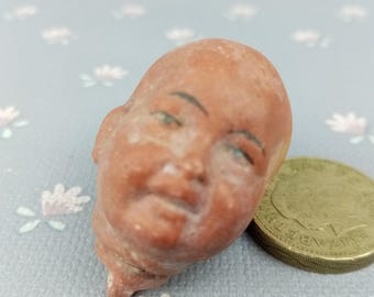 German bisque Doll heads, 1x antique  porcelain Baby doll head, Germany,  excavated not perfect, 1.4", Limbach Head,