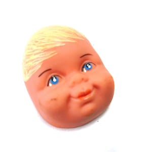 Vintage poppengezicht van zacht plastic: Engels kunstpopmasker