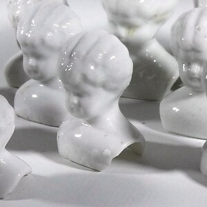 Doll Heads, 10x antique german China heads glazed, Doll head, excavated, Germany, damaged 2.5cm - 5 cm, doll repair, Frozen Charlotte image 3