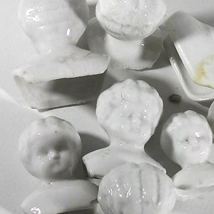 Doll Heads, 10x antique german China heads glazed, Doll head, excavated, Germany, damaged 2.5cm - 5 cm, doll repair, Frozen Charlotte image 5
