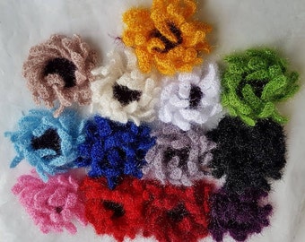 Polyamide Flower/ Flower Elastic/ Rubber For Hair/ Bracelet Elastic/ Slide For Hair Or Scarf/ Color Choice