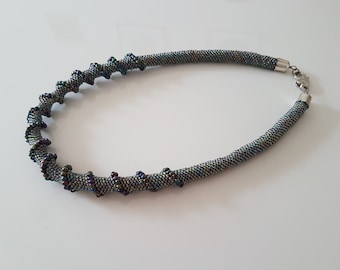 Collier Multicolore de Perles Rocailles, Collier Unique Fait Main, Cadeau Pour Femme, Cadeau Pour Elle