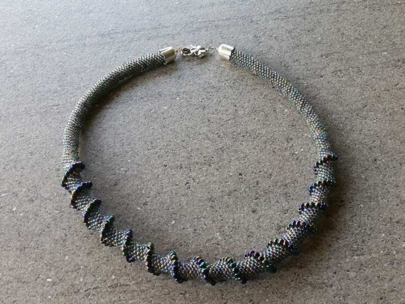Collier, Collier Multicolore, Collier Perles Rocailles Multicolores, Perle Rocaille Multicolore Claire Et Sombre, Cadeau, Cadeau Unique Fait Mains Pour Elle