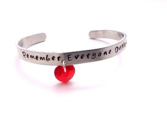 Remember Everyone Deployed RED Friday bangle bracelet Support our Troops Military Support Deployment Gift