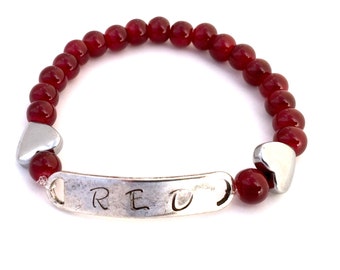 Remember Everyone Deployed RED Friday beaded bracelet Support our Troops Military Support Deployment Gift