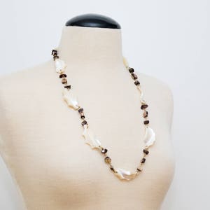 Chunky Necklace Shell Agate Imitation Beads Statement Tropical Beach Summer Vacation Boho Cocktail Dress Elegant Classic - Aleks Jewelry