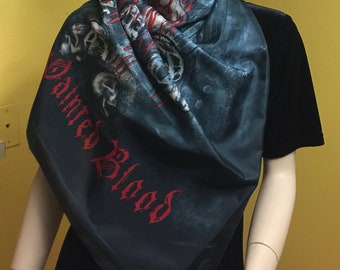 Pirate Skull Schal Slayer Welt gemalt Blut große grau-schwarz-Wrap Halloween Geschenk Kopftuch leicht Herren Renaissance Faire Kostüm