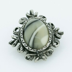 Vintage Brooch | Silver Toned Royal Floral Pin | Collectible Prop Heat Pin Costume Classic Gift Idea for Her | Aleks Jewelry