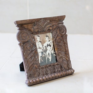 Baroque Frame 9 1/2&quot;x11&quot; Rectangular Vintage Wall Decor Ornate Floral Shabby Chic Wedding Victorian Art Deco Antique Portrait Solid Wood