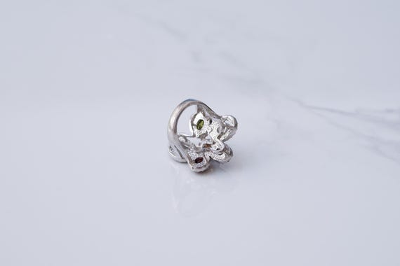 Large Flower Ring Multicolor Statement Boho Fashi… - image 4
