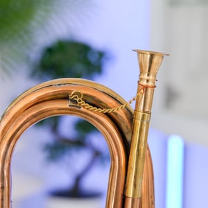 Vintage Horn Copper Brass Bugle Military Cavalry Army Military Command ...