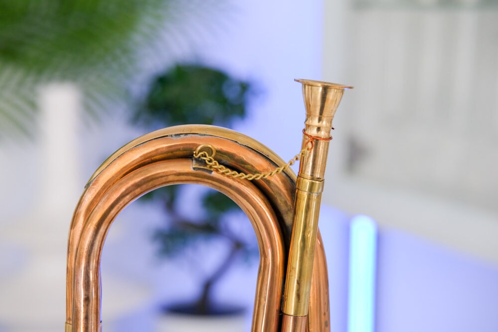 Scout Instruments Solid Copper Brass Musical Instrument Solid Brass Bugle - Cavalry Horn ...