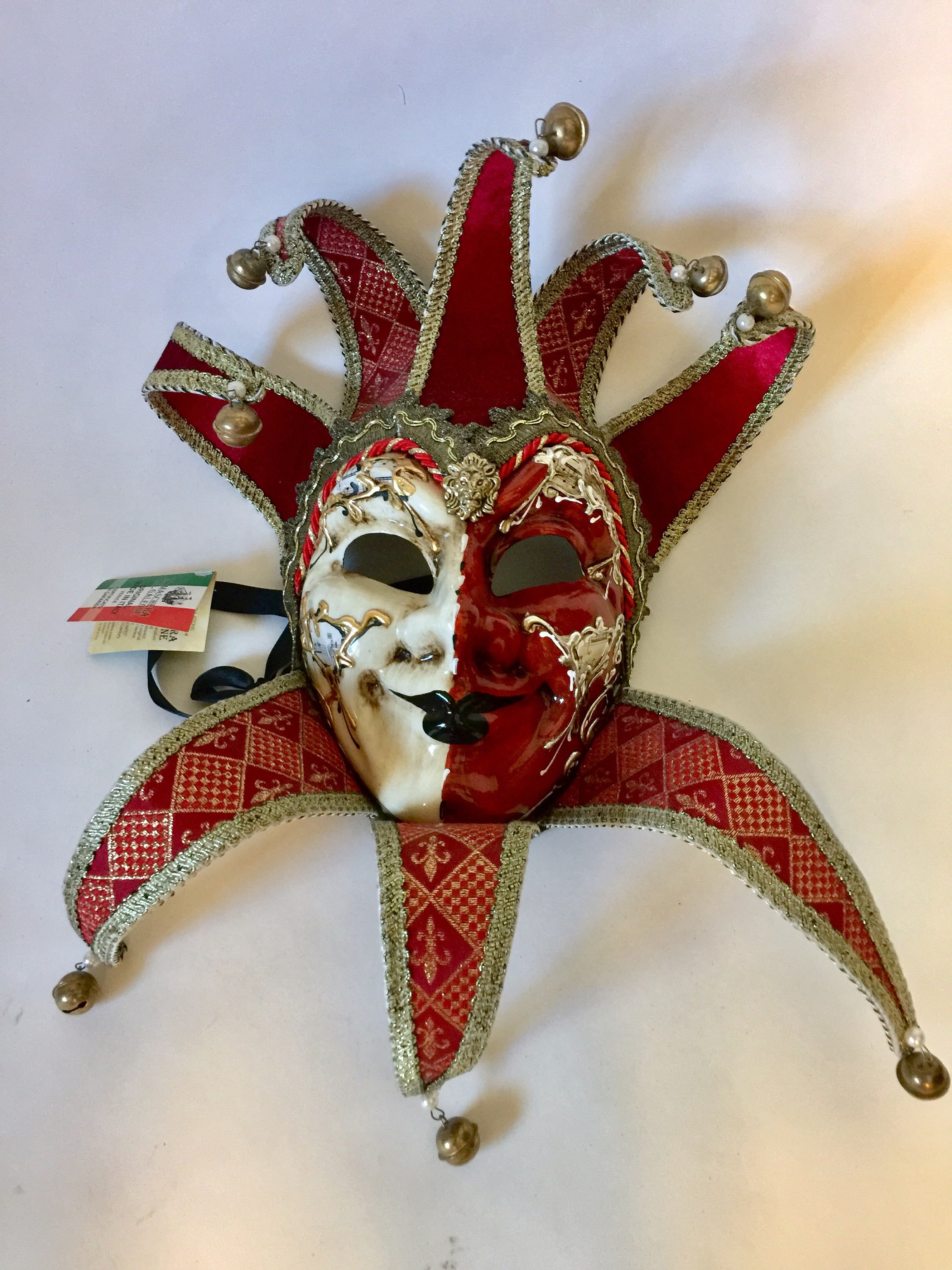 ベネチアンマスク カーニバルフェイス 壁掛け 大型 ピエロ 装飾