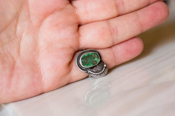 Sterling Ring | Vintage Solid Silver Natural Aged… - image 4