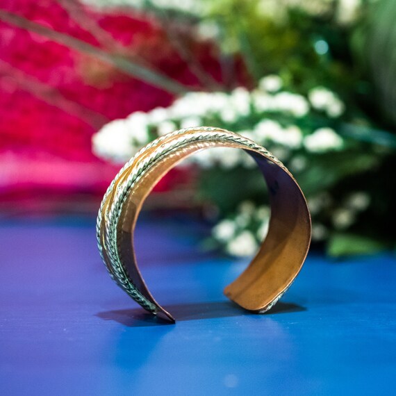 Copper Bracelet Vintage Solid Copper Bohemian Boh… - image 3